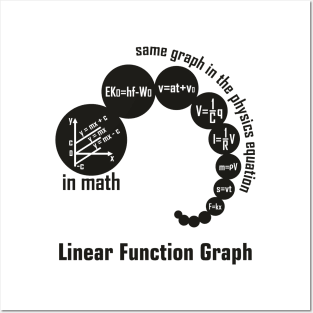 Linear function graph full - black Posters and Art